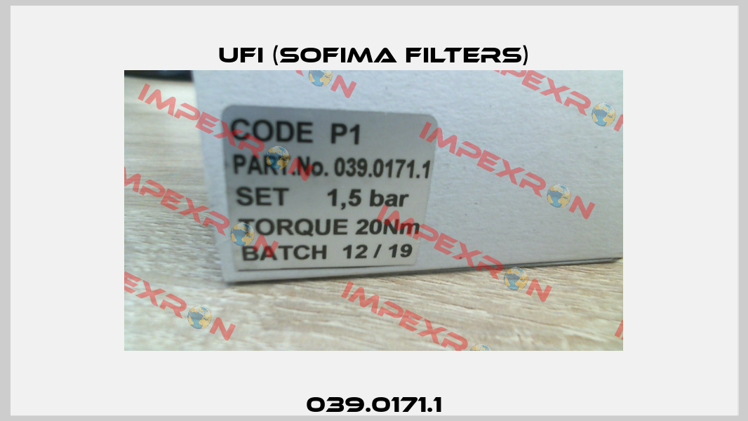 039.0171.1 Ufi (SOFIMA FILTERS)
