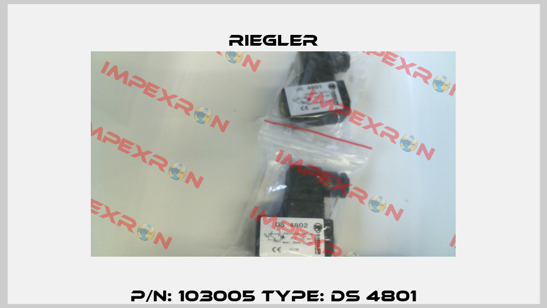 P/N: 103005 Type: DS 4801 Riegler