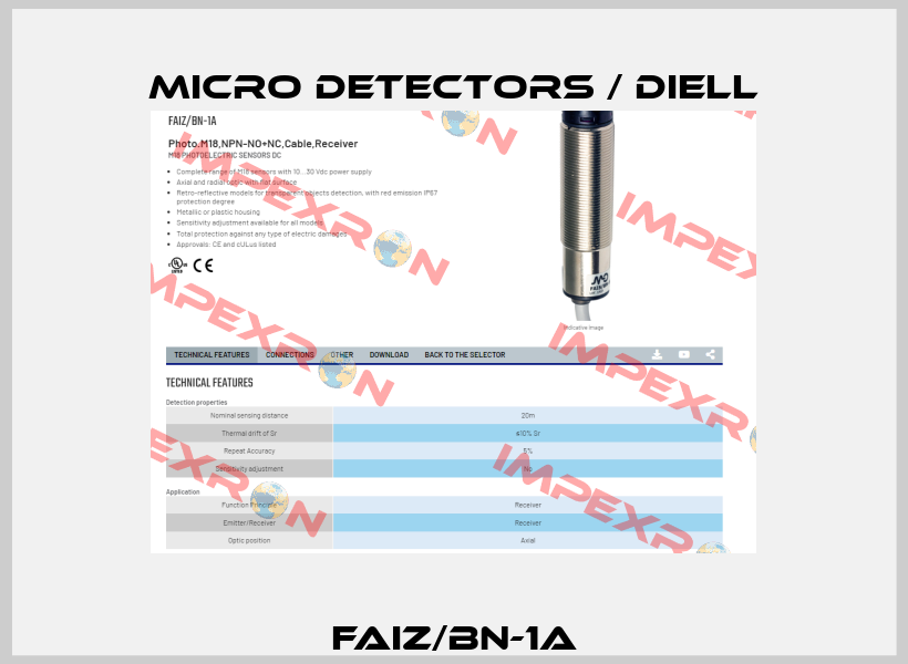 FAIZ/BN-1A Micro Detectors / Diell
