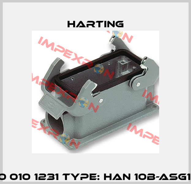 P/N: 19 30 010 1231 Type: Han 10B-asg1-QB-M25 Harting