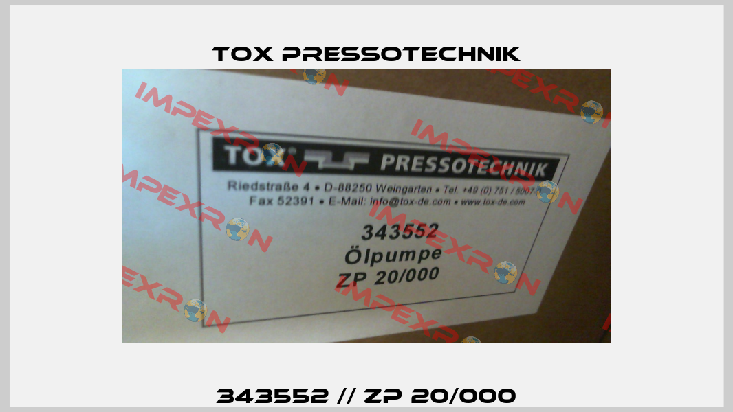 343552 // ZP 20/000 Tox Pressotechnik